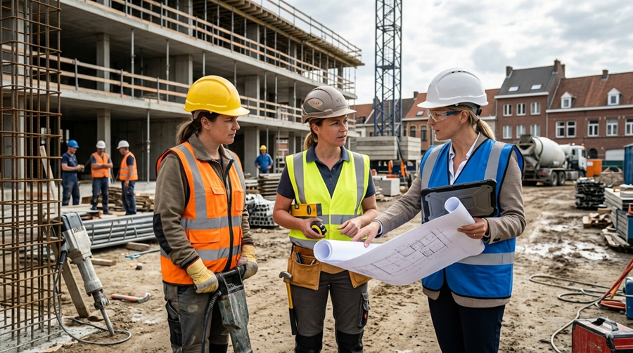 Vrouwen in de bouw